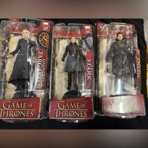 HBO Game of Thrones Action Figures Set Of 3 JonSnow, Arya, McFarlane Toys NEW